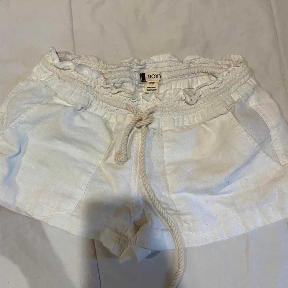 ROXY LINEN TIE SHORTS
